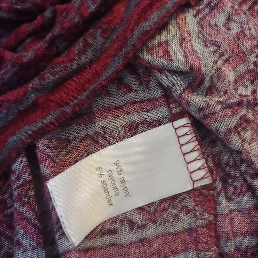 Maurices burgundy long sleeve designed shirt